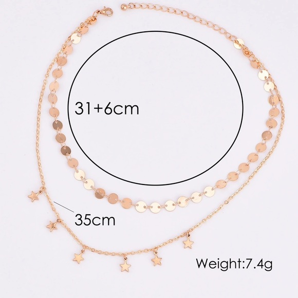 🛍Ⓝⓔⓦ⚡️ GOLD Coin/ Disc Layered Choker - Picture 3 of 6